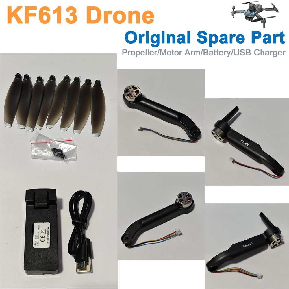 KF613 Mini GPS Drone Original Spare Part Propeller Props Blade / Motor Arm A/B Arm with engine / Battery/ USB Charger Accessory