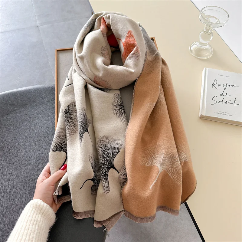 Winter Cashmere Women Scarf Female Luxury Brand Scarves Lady Long Bandana Women Fashion Shawl Wraps Foulard Poncho Pashmina 2024