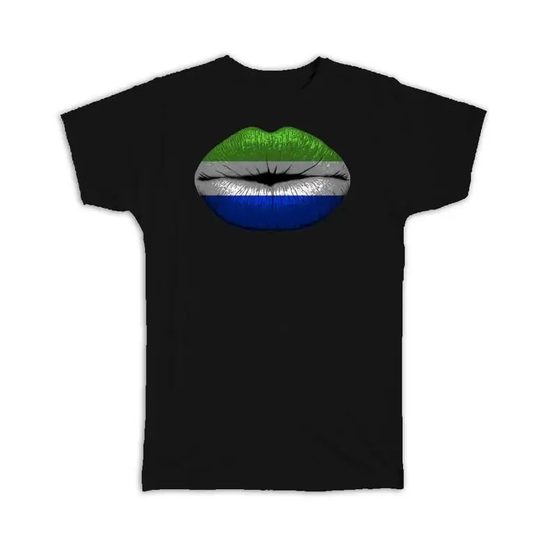 

T Shirt Lips Sierra Leonean Flag Leone Expat Country For Her Woman