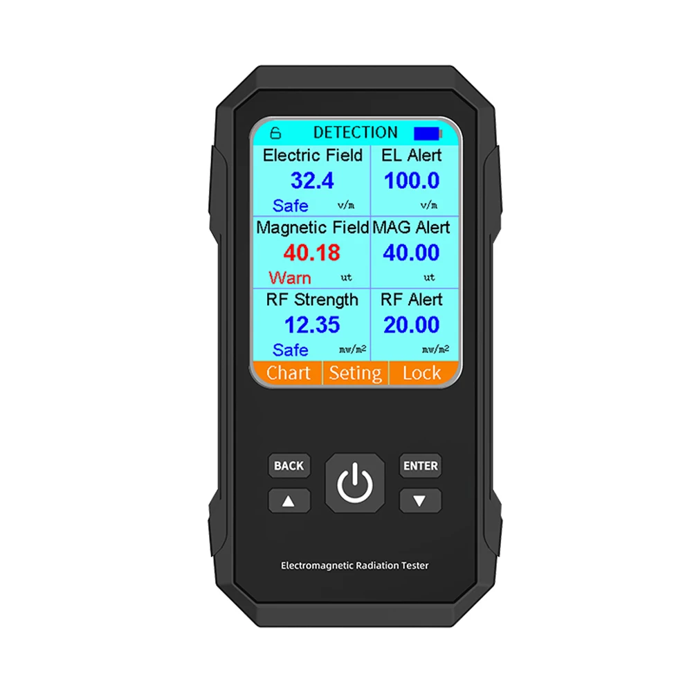 전기장 자기장 RF 방사선 검출기, 전자기 방사선 테스터, EMF 계량기 무선 주파수 검출 계량기, 3in 1
