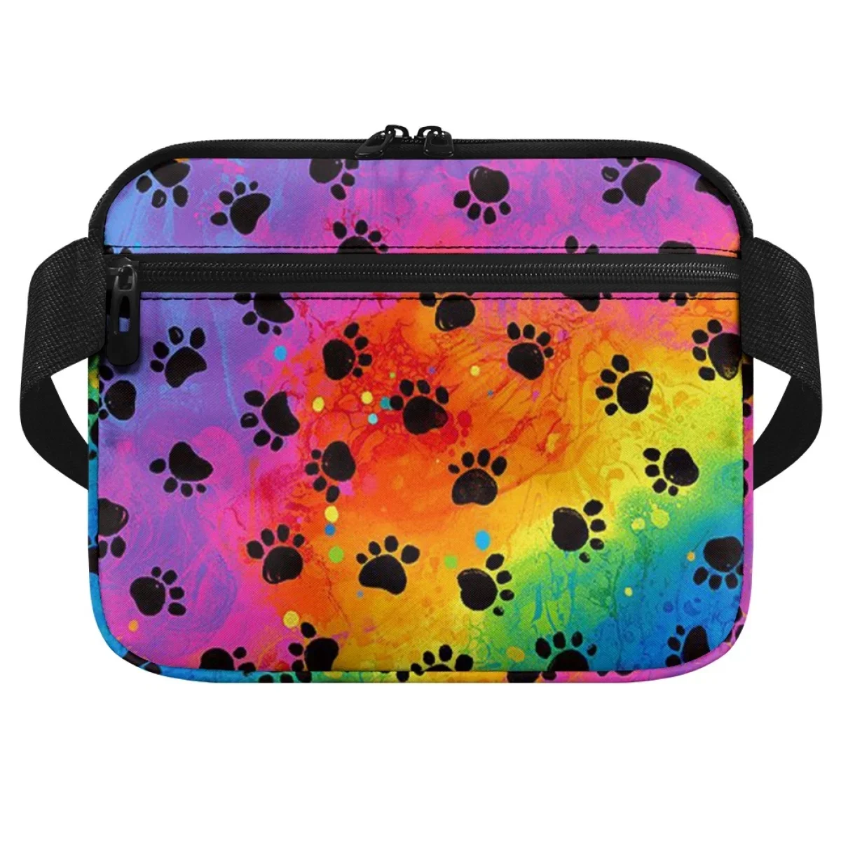 Colorido Dog Paw Designer Waist Bag para Mulheres, Equipe médica, Universal Fanny Pack, Suprimentos de emergência, Armazenamento de enfermagem Hip Bags, Moda