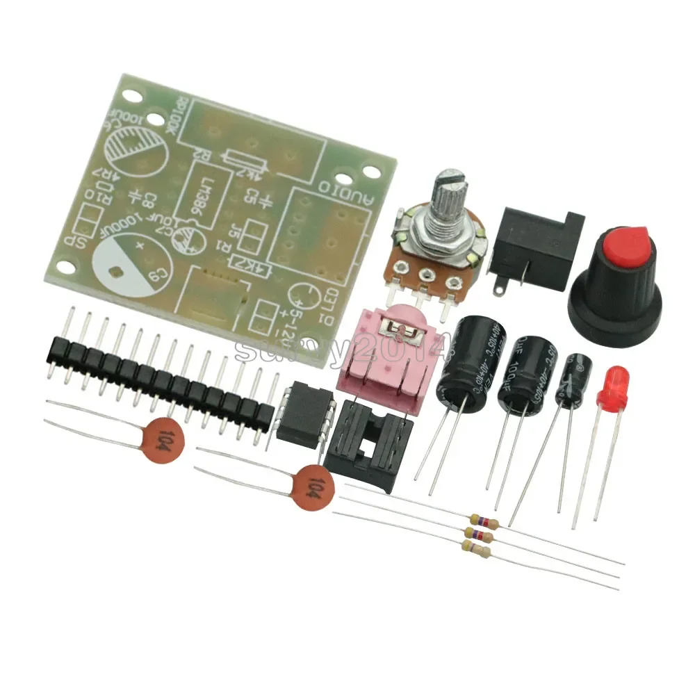 DIY Kit LM386 Super Mini Audio Amplifier DIY Kit Suite Trousse LM386 Amplificador Module Board 3.5mm 3-12V