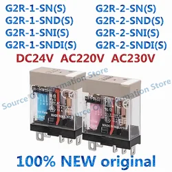 10Pcs Relay G2R-1-SND(S) G2R-2-SND(S) G2R-2-SNI DC24V AC220V AC230V 5Pin/8Pin