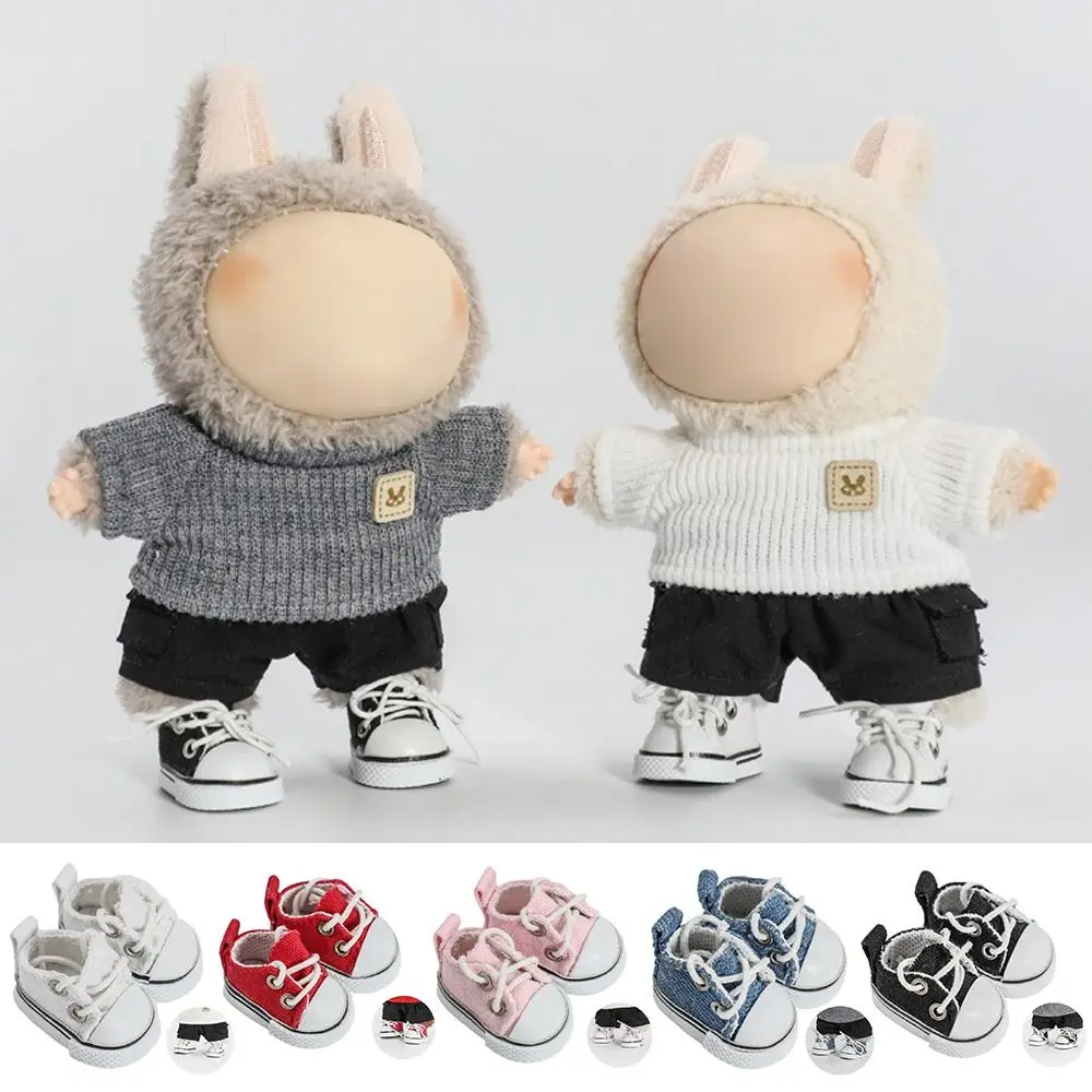 

4*3cm/3.8*2.5cm 17cm Labubu Shoes Multiple Styles Hand-made Dolls Shoes DIY Labubu Accessories Dressing Replacement Doll Toys