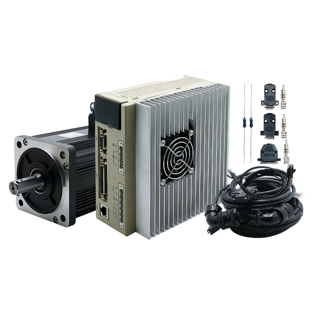HLTNC 2000 واط 2KW 7.5A 220 فولت 2500 دورة في الدقيقة 7.7NM 130ST-M07725 محرك سيرفو عدة لآلة النجارة لآلة النجارة باستخدام الحاسب الآلي