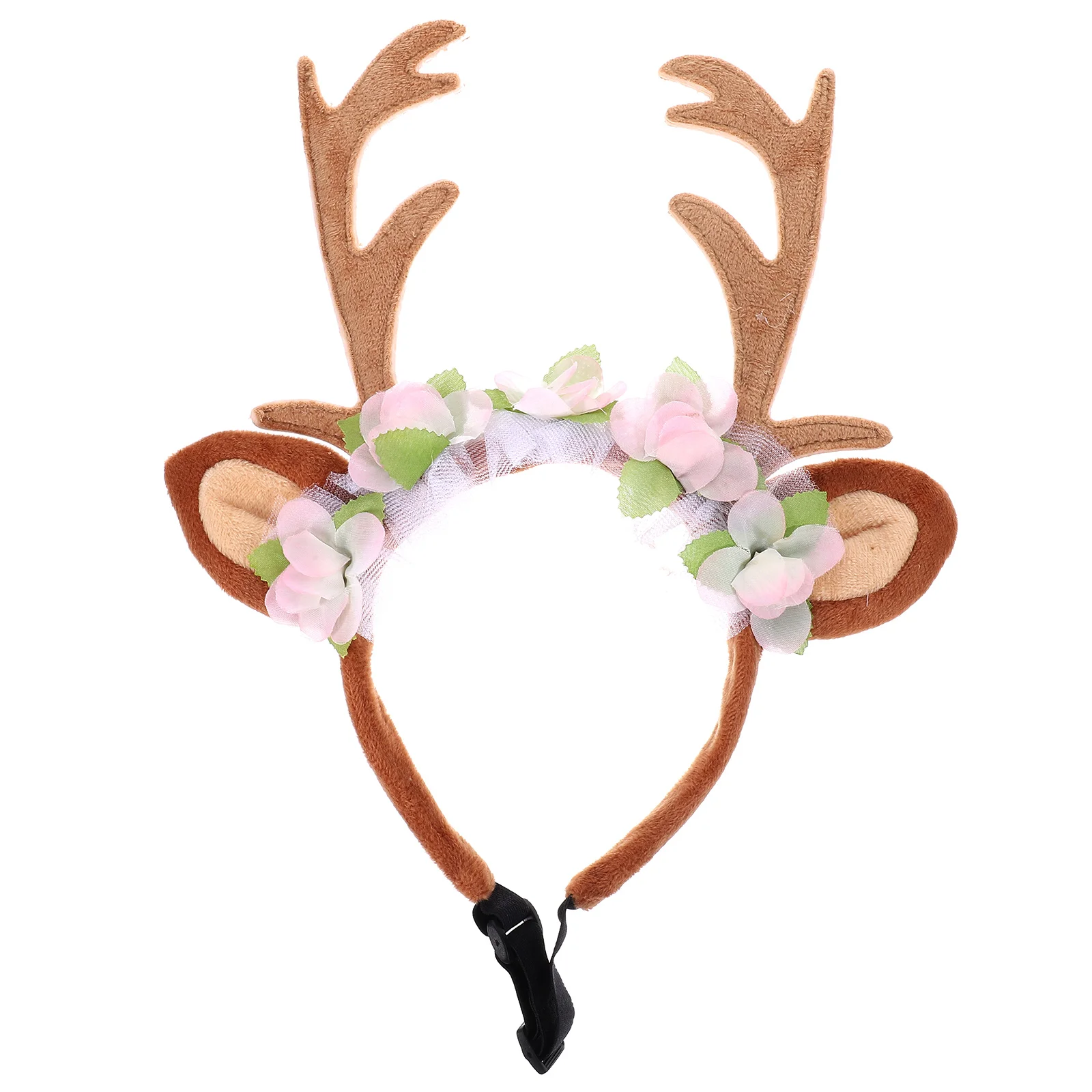 

Cute Pet Christmas Antler Head Accessories Wear Furry Deer Headband Antlers