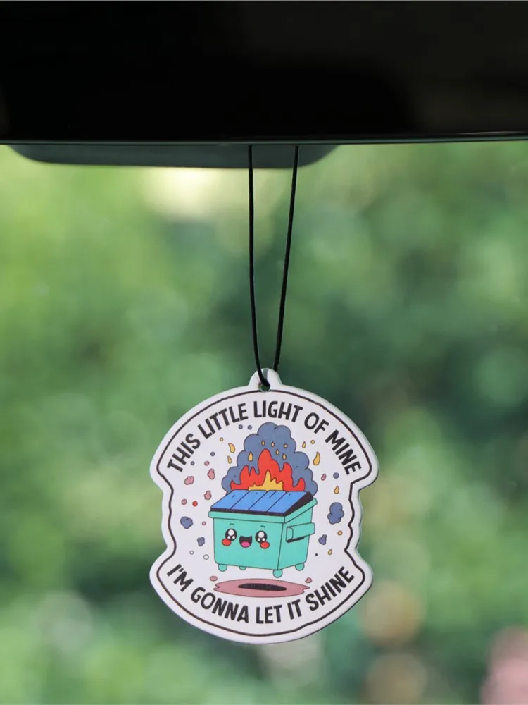 Dessin animé poubelle citations voiture aromathérapie drôle squelette désodorisant garde-robe chambre voiture fournitures aromathérapie parfum pendentif