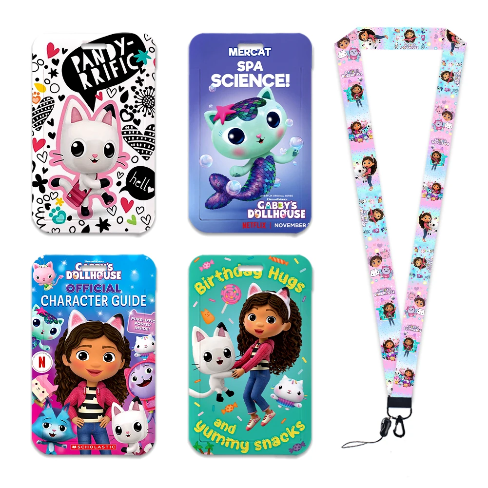 

Gabby House Cartoon Girls Lanyard For Keys Chain ID Credit Card Cover Bus Card Holder Charm Badge Holder Personalized Gifts
