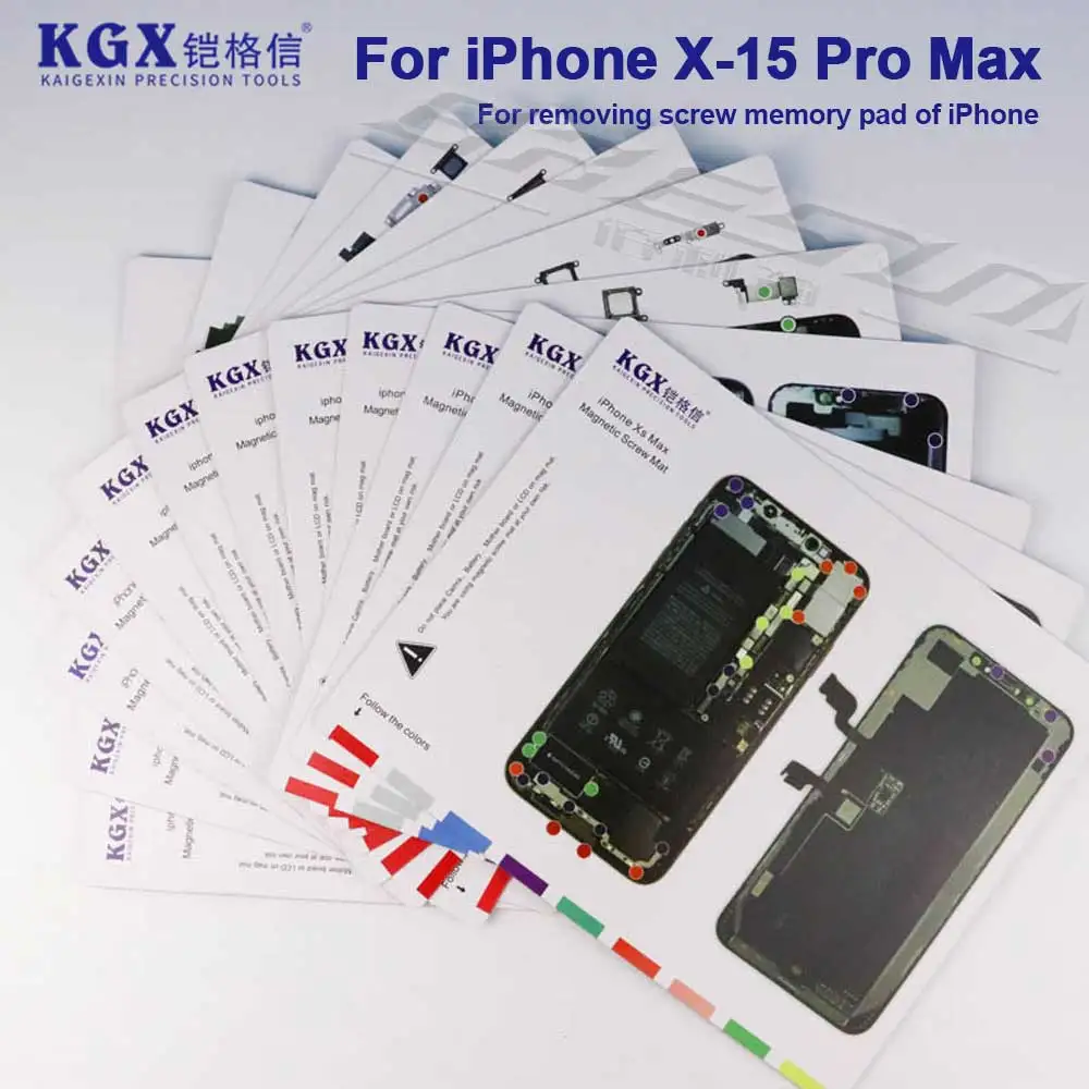 

Магнитный коврик для хранения винтов KGX, коврик с винтовой памятью для iPhone X-15 ProMax, винт для хранения, позиционирование памяти, рабочий коврик для обслуживания
