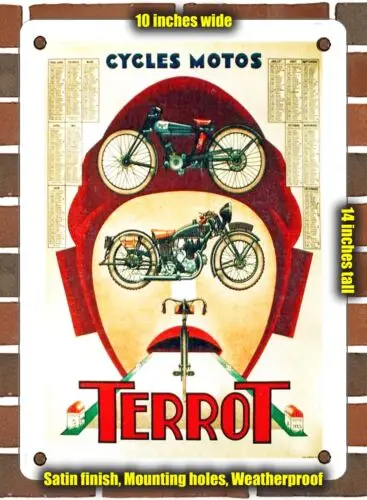 METAL SIGN - 1930 Cycles Motos Terrot - 10x14 Inches