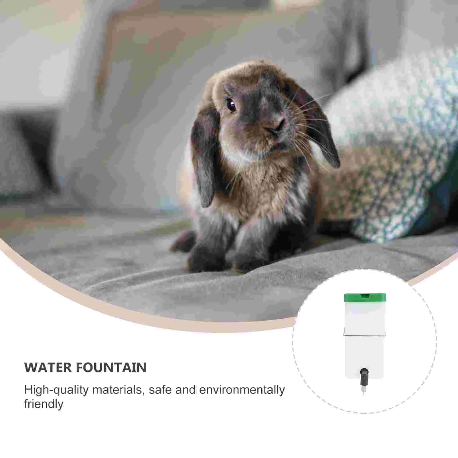 Water Container Rabbit Fountain Pet Supplies Drinking Bowl Animal Tool Green Raising Baby