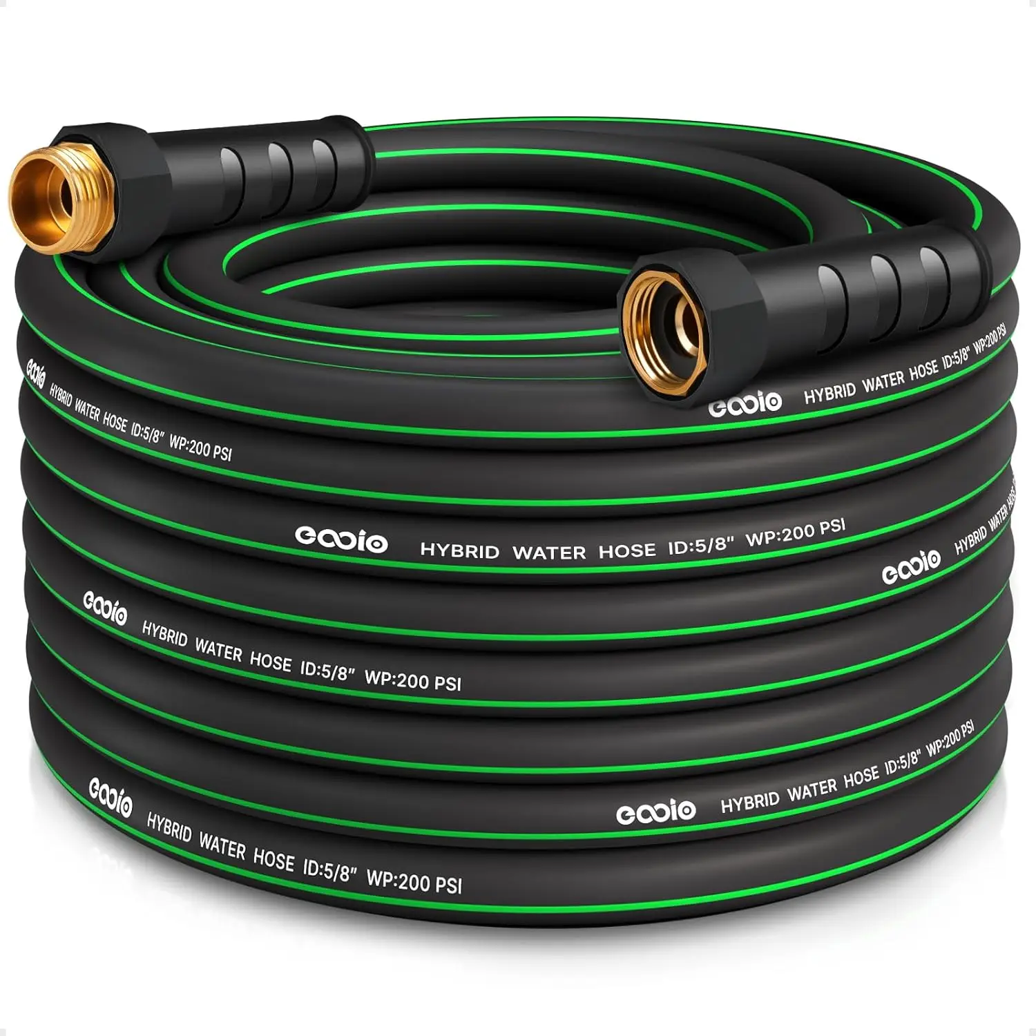 

Heavy Duty Garden Hose 75ft, Non-Expandable Flexible Water Hose, Kink Resistant Lightweight Hybrid Hose with Leakproof Fittings