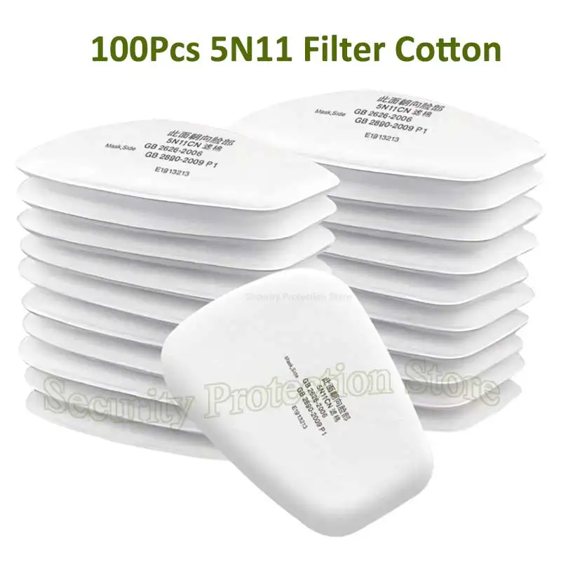 5N11 Dust Cotton Filter Paper 501 Holder For 3M 6001/6200/7502/6800 Chemical Spraying Painting Respirator Gas Mask Accessories