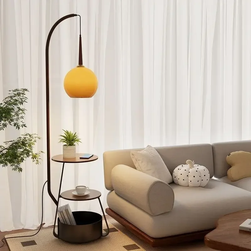 Medieval living room lamp fishing floor lamp next to sofa high-end bedroom bedside table integrated atmosphere desk lamp