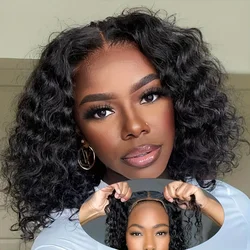 16A Brazilian Water Wave Short Bob Wigs Lace Front Human Hair Glueless Wig Wet and Wavy Curly Frontal Wigs For Women Wholesale