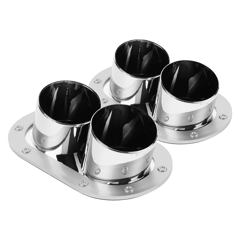 

2Pcs Universal Car Bumper Decorative Exhaust Muffler Anti-Collision Anti-Scratch Fake Outlet Tip Easy Installation Vehicle