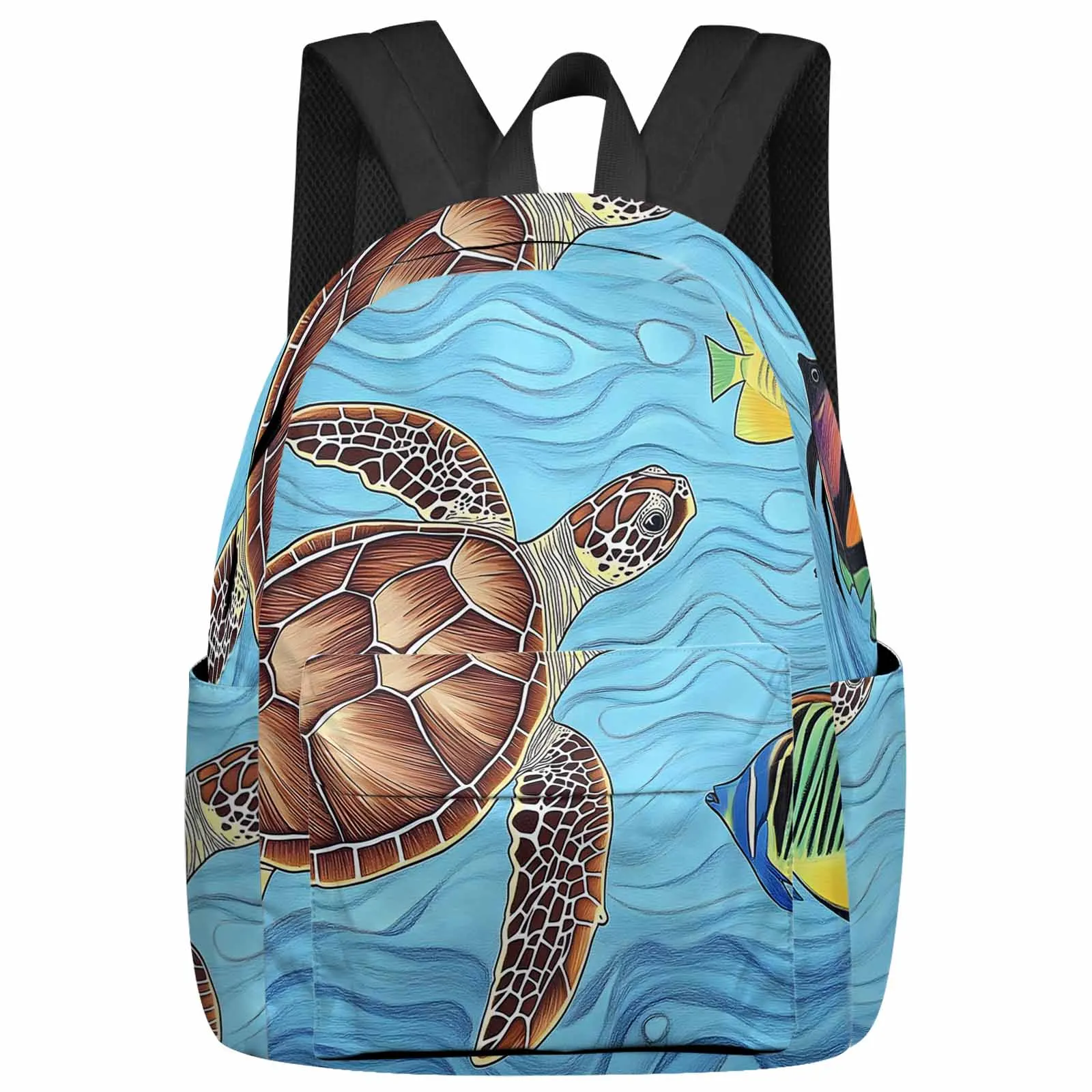 

Ocean Animal Turtle Fish Backpack School Bags for Teenagers Students Laptop Bag Women's Casual Travel Backpack