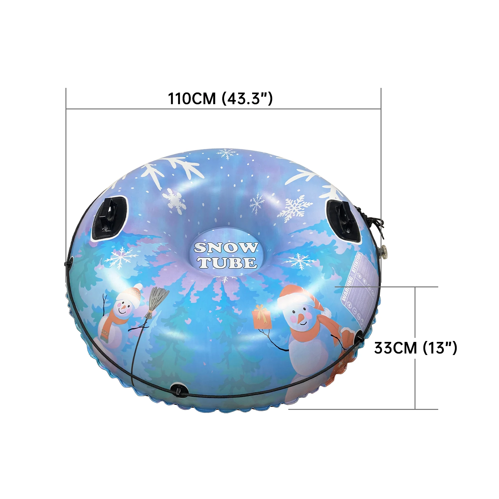 Inflatable Ski Ring PVC Sledding Tube Thicken Snow Tubing Winter  Tube with Handle Inflatable  Snow  Tube for Adults