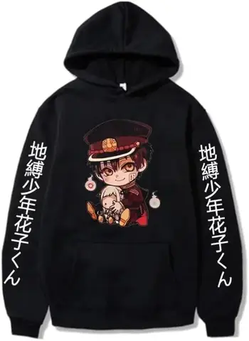 Japan Anime Toilet Bound Hanako Graphic Print Hooded Manga Hoodies Casual Loose Sweatshirt Harajuku Unisex Oversized Streetwear
