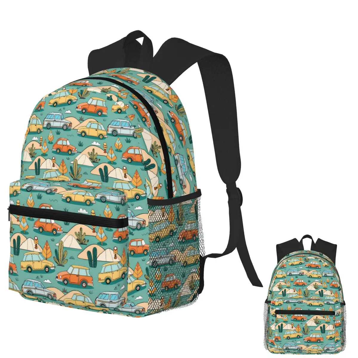 

Scenic Nature Drive With Vibrant Colors Backpack School Bag Hiking Travel Daypack for Boys Girls Fashion Bookbag Shoulder Bags