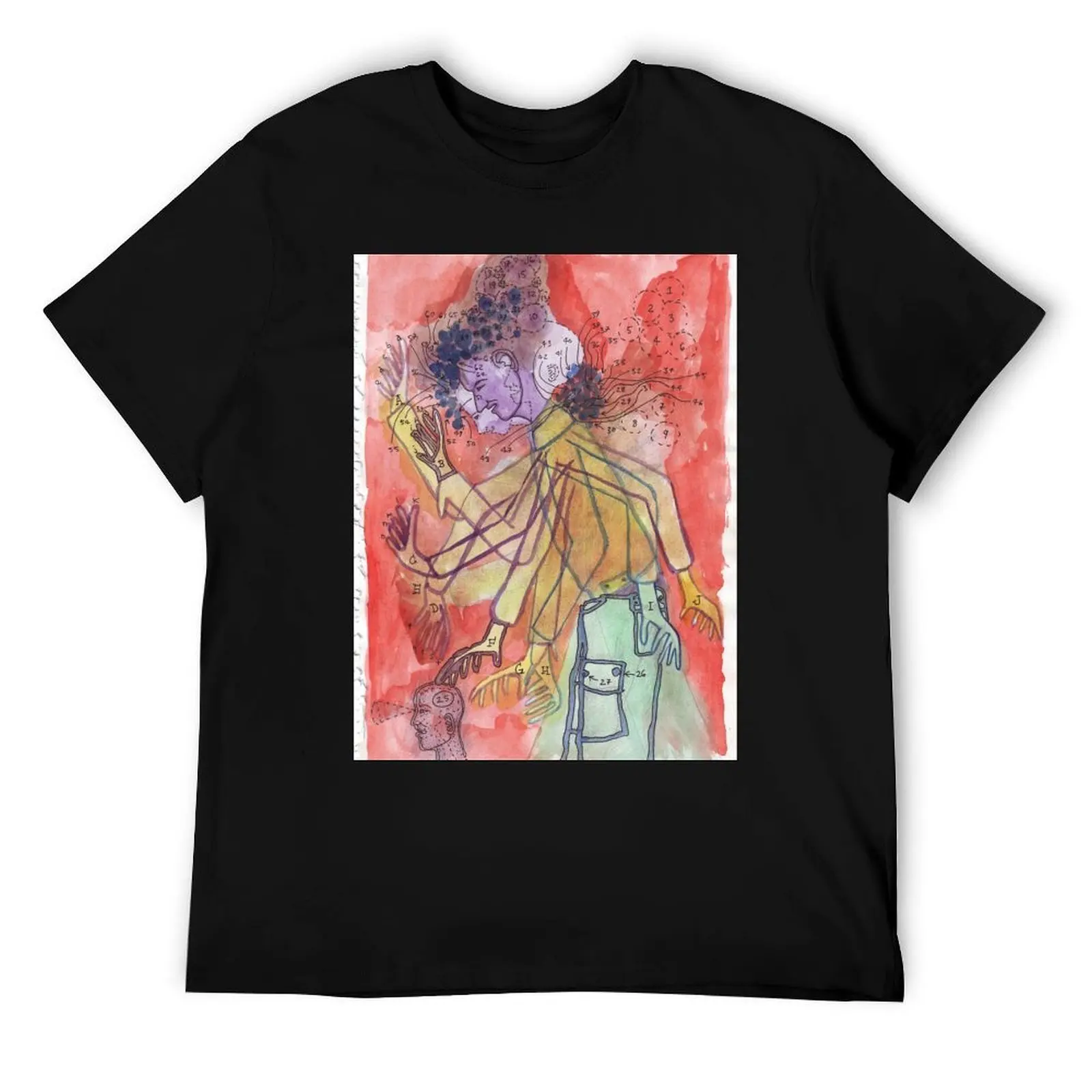

My Multiple Hang Ups drawing by Luke Foster T-Shirt essential t shirt cotton t shirts man 100% T-Shirt