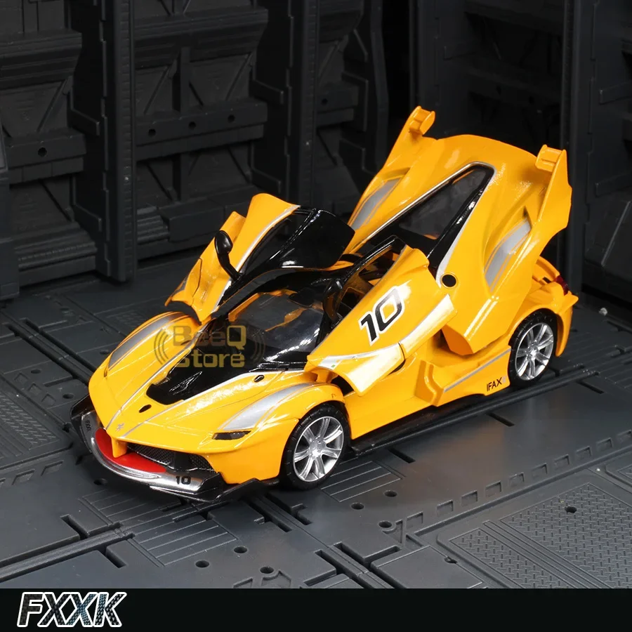 1:32 Ferrari FXX Sports Car Alloy Simulation Force Control Model Door Sound Light Toy Gift Collection Birthday Gift A146