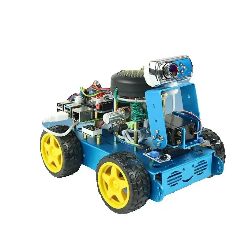 Raspberry PI 4b رؤية عجلة ذات دفع رباعي القيادة المستقلة AI الذكاء الاصطناعي TensorFlow التعلم العميق