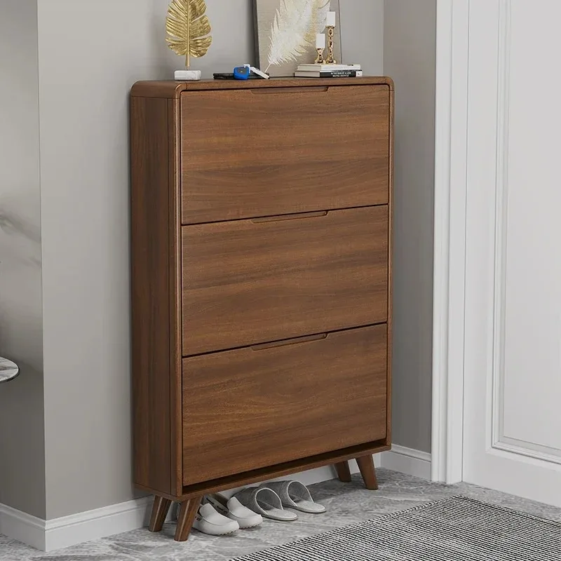 Fashion Vertical Shoe Cabinet Shoes Ultra Thin Rack Organizer Cupboards Mats Shoe Shelf Living Room Vintage Sapateira Home Decor