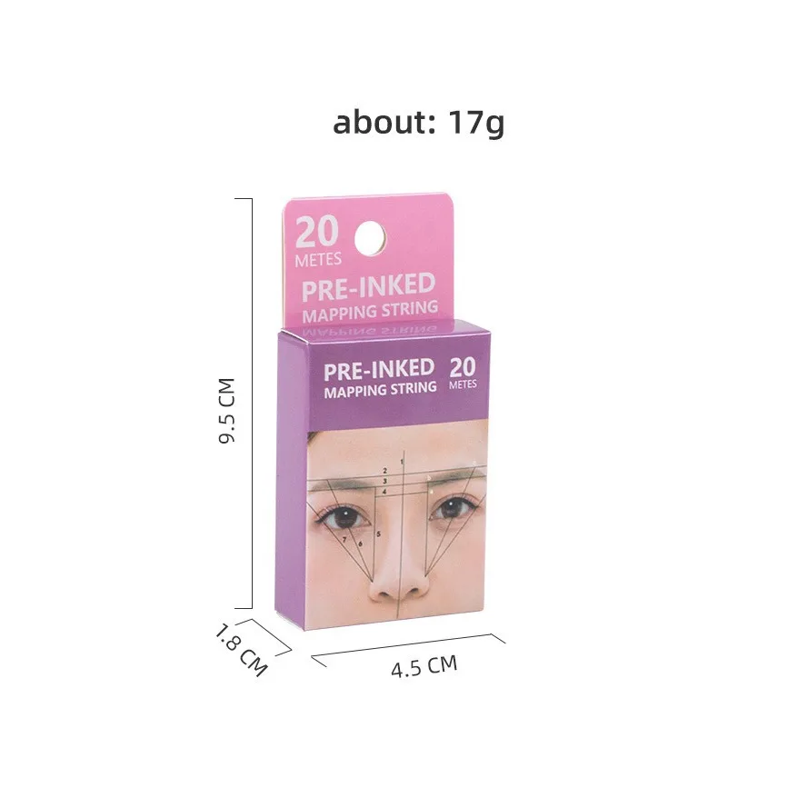 Microblading 20m Mapping Pre-Ink String for Makeup Eyebrow Dyeing Thread Marker Line Semi Permanent Positioning Measure Tool