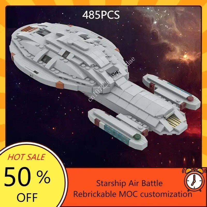 

485 детали USS Voyager NCC-74656 MOC-96819 космический корабль фильмы модульные пазлы на заказ игрушка на день рождения Рождественский подарок на день рождения ребенка