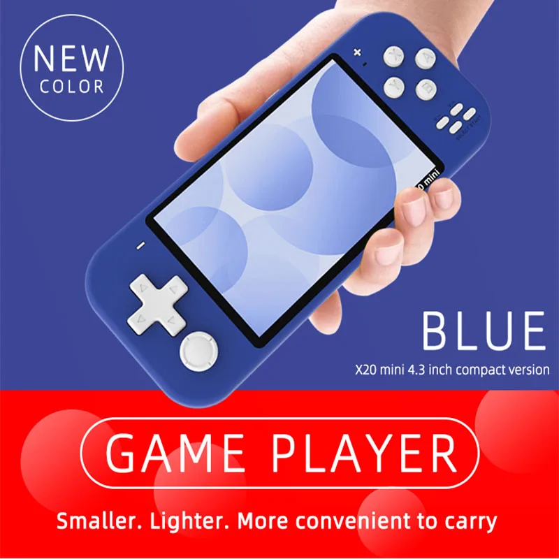 4.3 Polegada handheld consola de jogos portátil mini console de jogos de vídeo retro construído-em 1000 livre jogador de vídeo do jogo perfeito para o presente das crianças