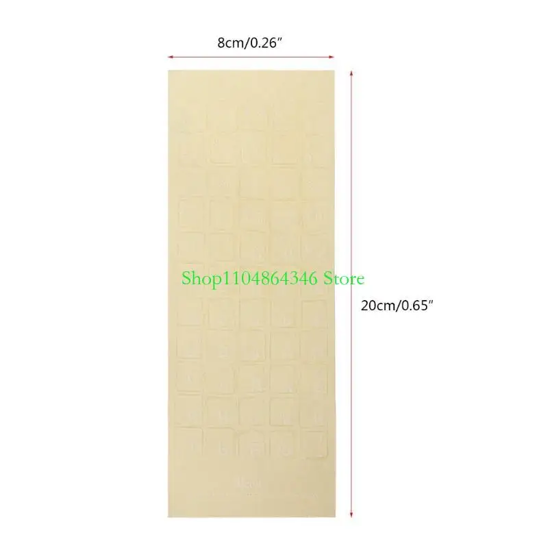 Russian Transparent Keyboard Stickers Universal White Letter Keyboard Stickers Replacement for Any Laptop Desktop Laptop