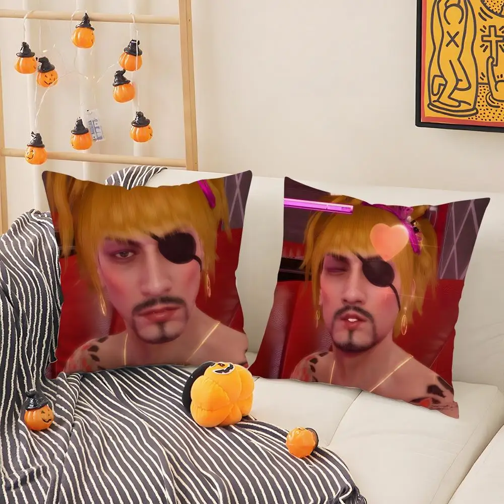 جورو ماجيما ياكوزا ميمي كيس وسادة حريري قصير قطيفة مع سحاب غير مرئي غطاء وسادة أريكة مقاوم للغبار لديكور المنزل #5