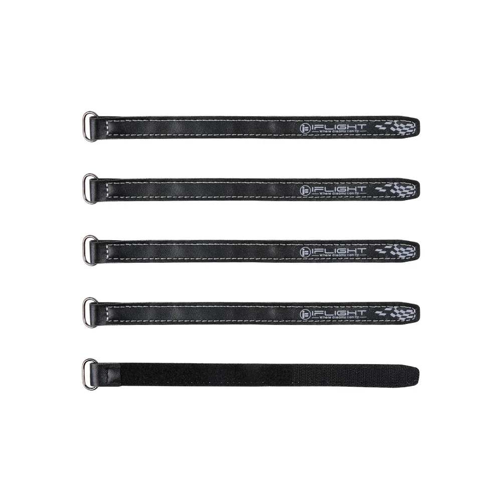 5pcs iFlight 15mm width 150mm 200mm 250mm 180mm length Microfiber PU Leather Battery Strap Non-slilp Belt W/ Iron buckle for FPV