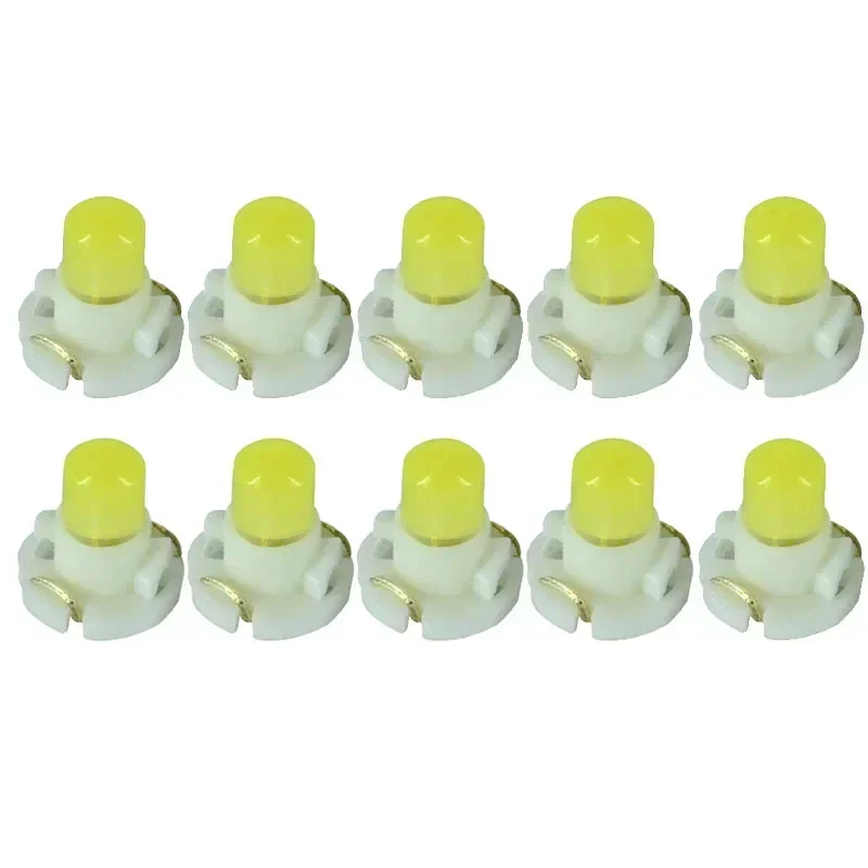 10PCS T3 T4.2 COB Car LED Instrument Panel Lights Dashboard Indicator Central Control Lamp Wedge Light 12V