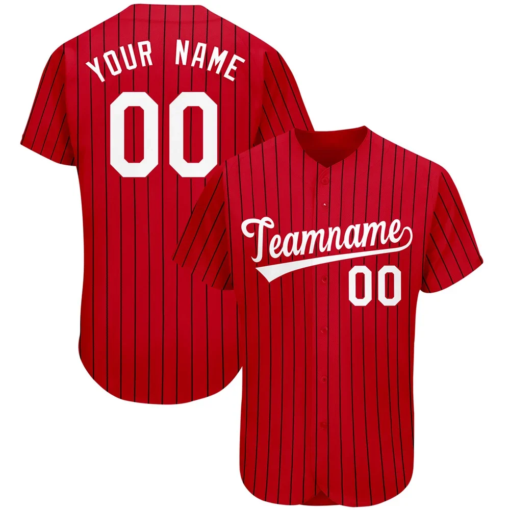 Personalized Baseball Jersey Customized Your Name Number 3D Printed Stripe Hip Hop Streetwear Male Women Baseball Shirt KS-14