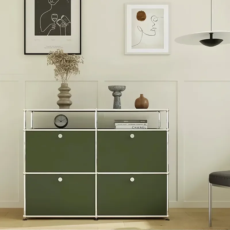 Modular Combination Cabinet Side Table Light Luxury Minimalist Medieval Style TV Stand Simple Desk Storage Unit Home