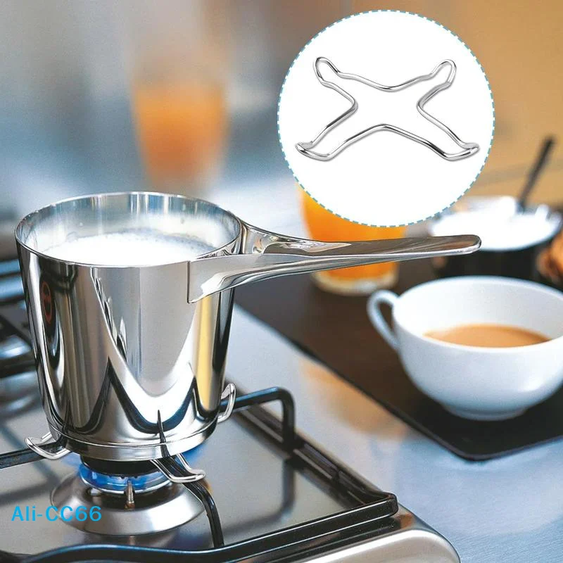 【C】1pcs Gas Stove Support Stand, Stainless Steel Stand, Camping Iron Stove Ring, Heat Diffuser, Small Pot Stand, Kitchen Cooking