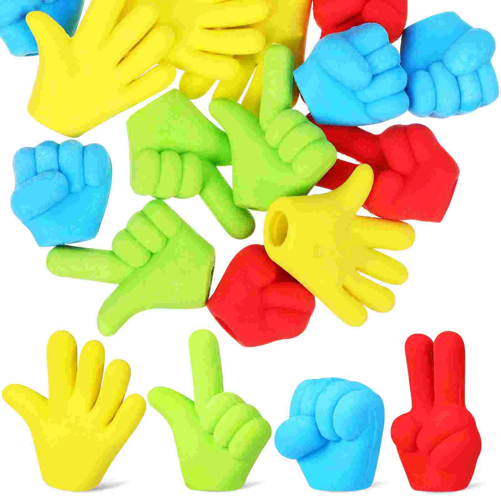 

16 Pcs Erasers Adorable Mini Cute Bulk Pencil Tops Cap Studying Supplies Office Stationary Caps