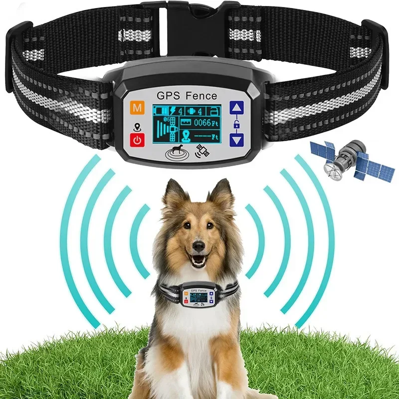 GPS Wireless Dog Fence System Built-in Active Antenna, 20s Fast Satellite Search, Position Memory, Electric Dog Training Collar