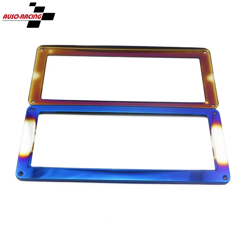 Front and Rear One Pair Pack Thailand Vietnam Laos Myanmar Philippines License Plate Frame Roasted Blue Modified License Plate C