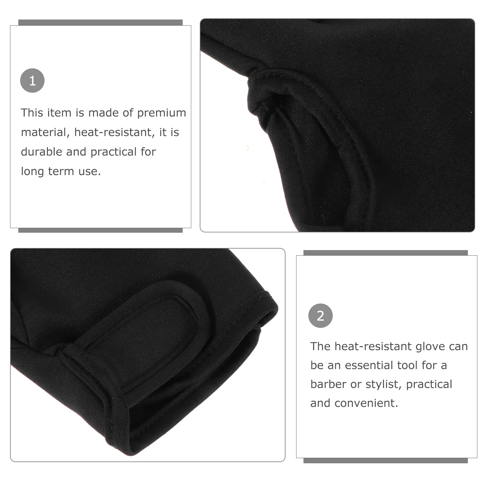 Gants thermiques pour coiffure, 2 pièces, pour permanente, friser les doigts, mitaines pour salon de coiffure, gants de protection pour les mains