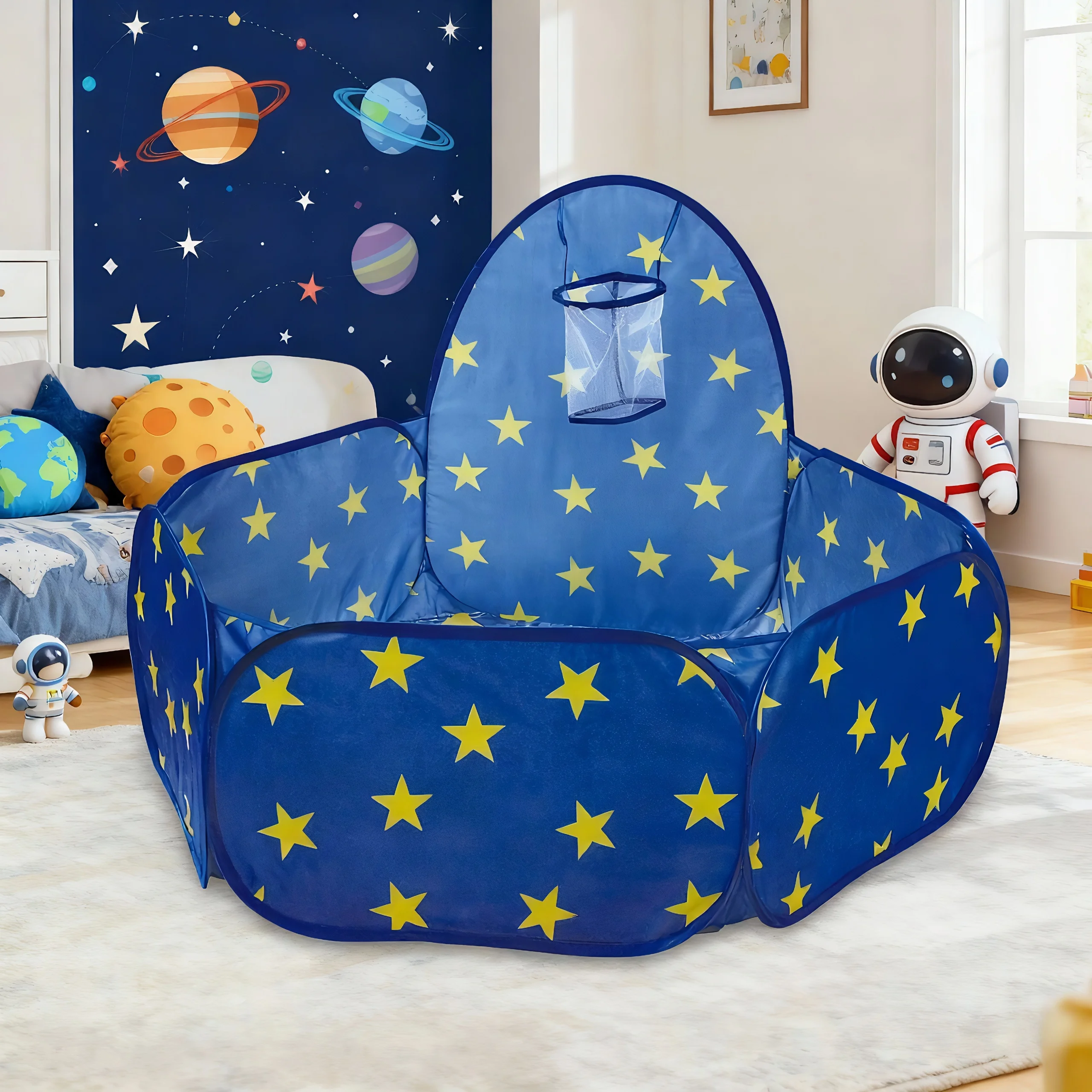 Tenda da gioco pieghevole per bambini, pozzo di palline giocattolo durevole per bambini, grande box pop-up, ottimo regalo per le vacanze e giocattolo da spiaggia per bambini, palline oceaniche non incluse