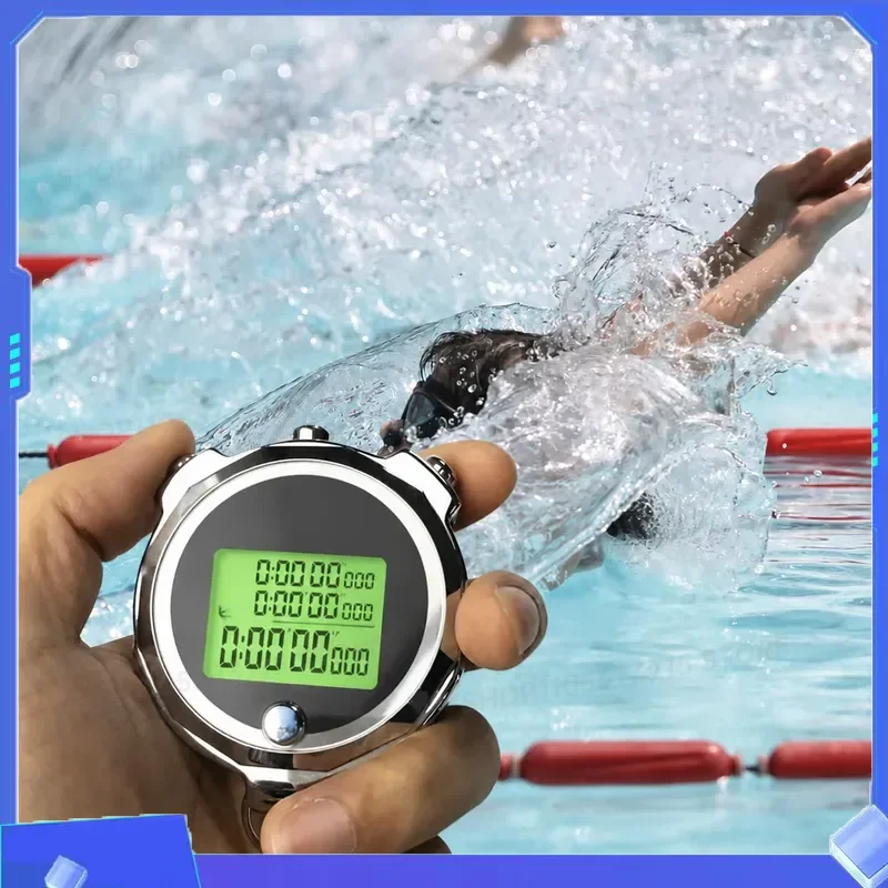 for Luminous Display Stopwatch Timer Metal Training Track and Field Referee Thousandth of a Second Running Training Sports