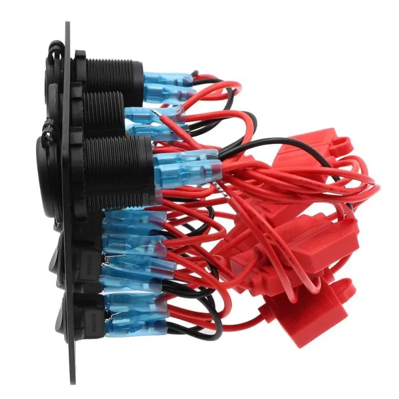 Carregador de carro com tela colorida DIY, carregador de interruptor basculante programável com iluminação RGB