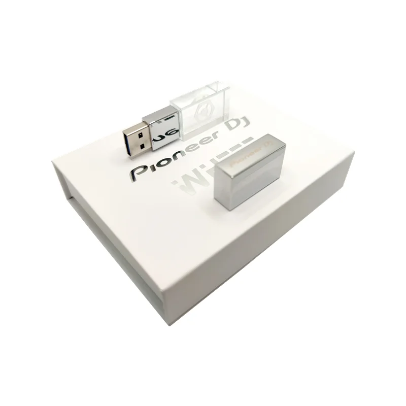 Бесплатный пользовательский посеребренный DJ Логотип Цвет Женский металлический кристалл USB3.0 высокоскоростной Флэш-Накопитель 128 Гб 64 ГБ 32 ГБ и белая коробка