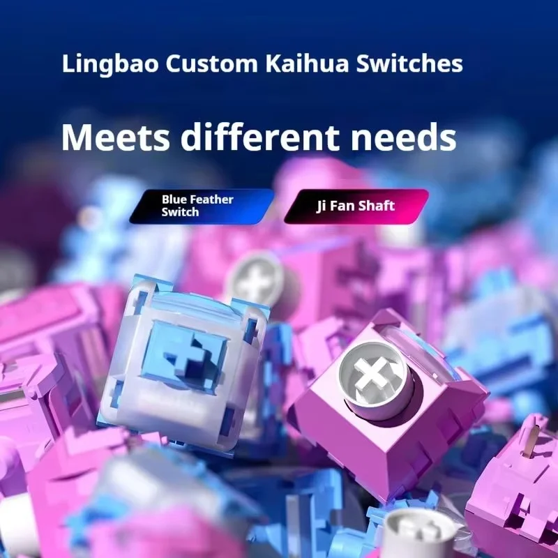 Lingbao K98pro Wireless Mechanical Keyboard Three Mode Full Key Hot Swappable Gasket Games E-Sports Keyboard Computer Peripheral