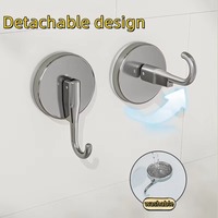 Suction Cup Traceless Hook Reusable Punch-Free Towel Wall Hook Multifunction Detachable Bathroom Storage Rack Kitchen Gadgets