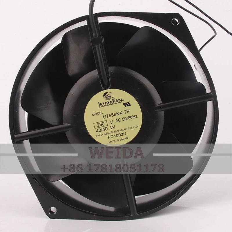 

U7556KX-TP Cooling Fan for IKURA AC230V 43/40W EC AC 172X150X55 17CM 17255 All-metal High Temperature Centrifugal Ventilation