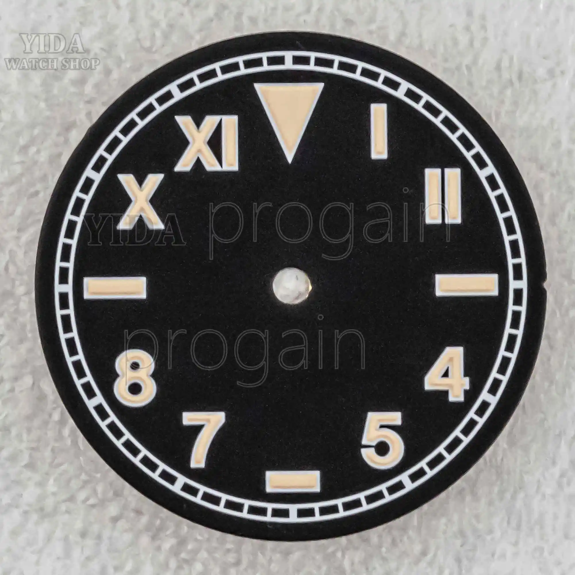 Модифицированный циферблат часов, зеленые светящиеся циферблаты, 28,5 мм, подходят для механизма NH34 NH35 NH36, инструменты для ремонта деталей часов SUB GMT, замена